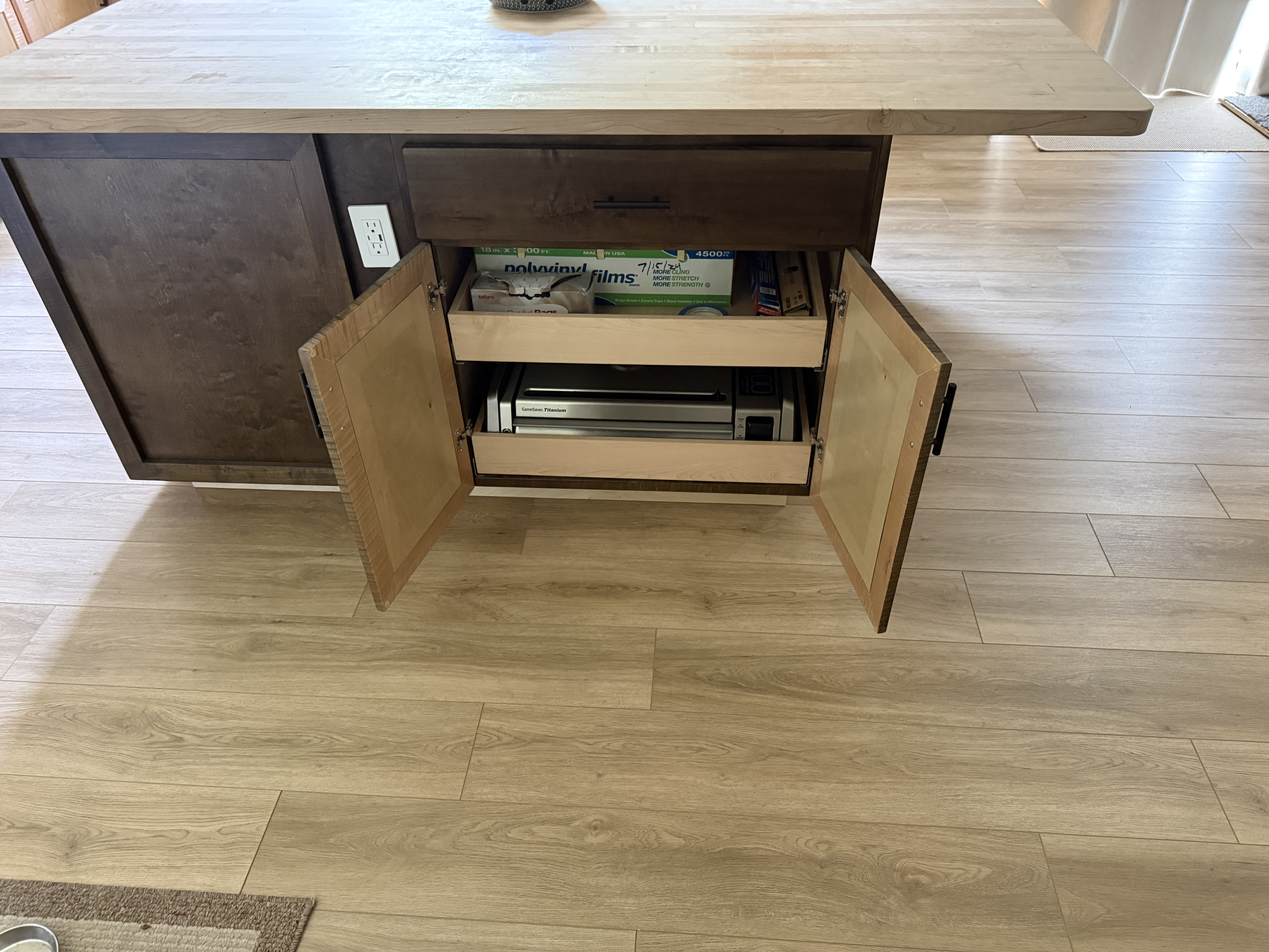 Shadow Point appliance storage pullouts